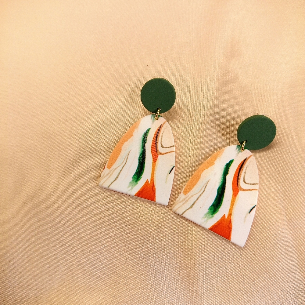 Geometric drop earrings